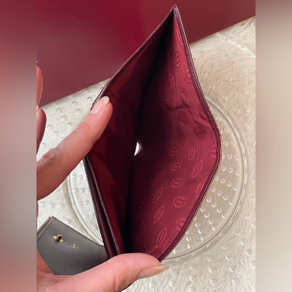Cartier Bordeaux Leather Wallet - Picture 6 of 8